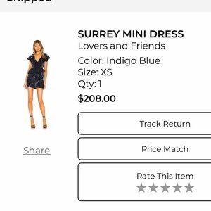 Lovers + Friends Surrey Mini Dress - Deep Blue